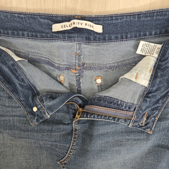 Celebrity Pink Blue Denim Mini Skirt - Picture 7 of 8